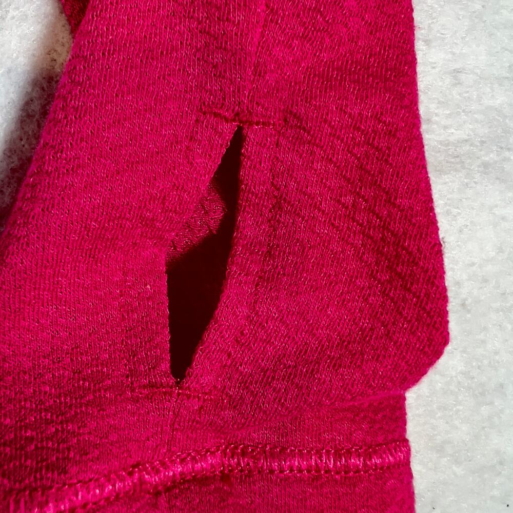 Avia Long Sleeve Shirt Woman's S / Ch 4-6 Running w/ Thumbholes HOT PINK - Picture 5 of 11